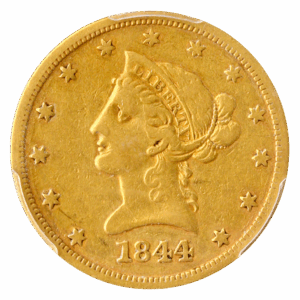 1844-O $10 Liberty PCGS VF30 CAC