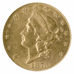 1873-CC $20 Liberty NGC AU58