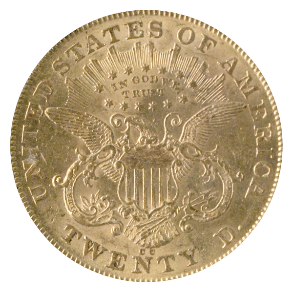 1873-CC $20 Liberty NGC AU58