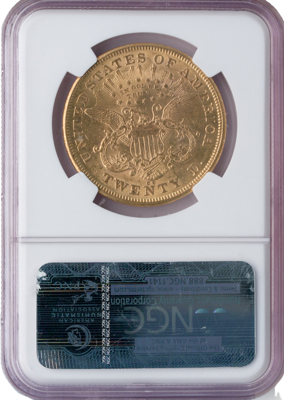 1873-CC $20 Liberty NGC AU58
