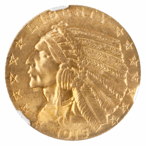 1915 $5 Indian NGC MS65