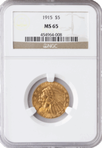 1915 $5 Indian NGC MS65