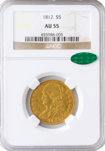 1812 $5 Capped Bust NGC AU55 CAC