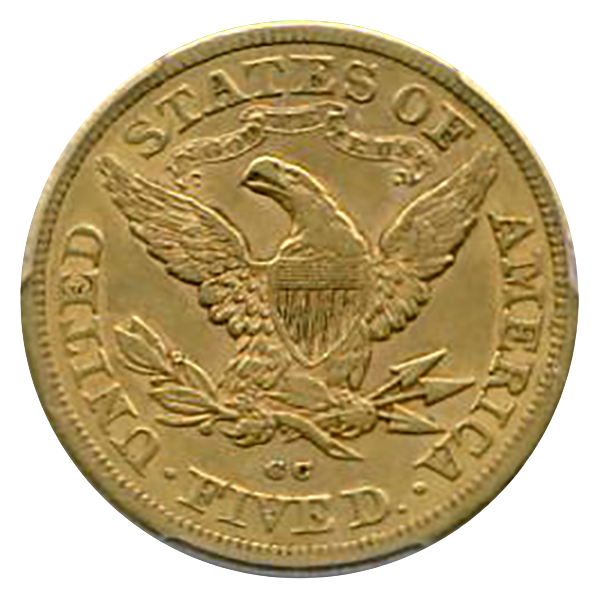 1879-CC $5 Liberty PCGS AU50 CAC
