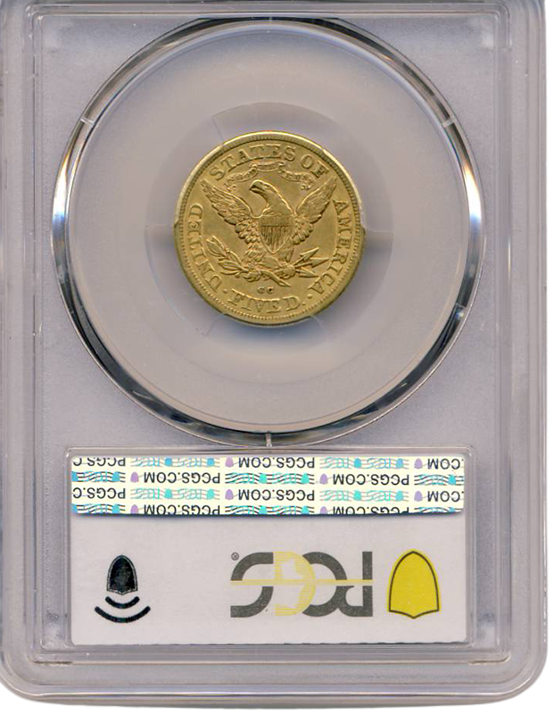 1879-CC $5 Liberty PCGS AU50 CAC