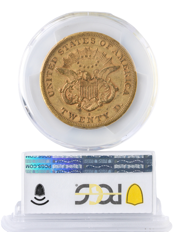 1866-S $20 Liberty No Motto PCGS XF45 CAC 1866-S $20 Liberty No Motto PCGS XF45 CAC