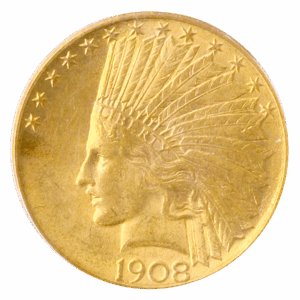 1908 W/M $10 Indian PCGS MS63