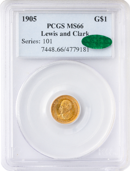 1905 $1 Lewis and Clark PCGS MS66 CAC