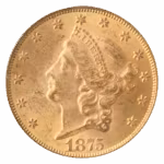 1875 $20 Liberty PCGS MS62 CAC
