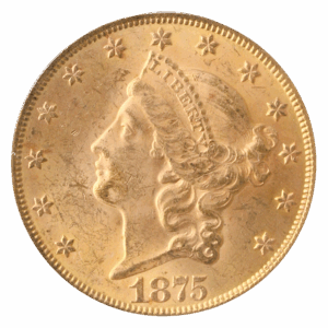 1875 $20 Liberty PCGS MS62 CAC