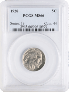 1928 Buffalo Nickel PCGS MS66