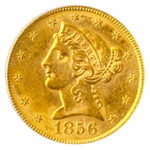1856 $5 Liberty PCGS MS61