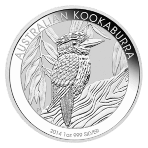 1 oz Australian Silver Kookaburra Coin (Circulated, Dates Vary)