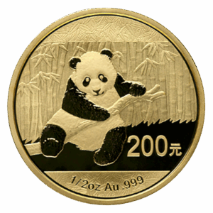 1/2 oz Chinese Gold Panda Coin (Circulated, Dates Vary)