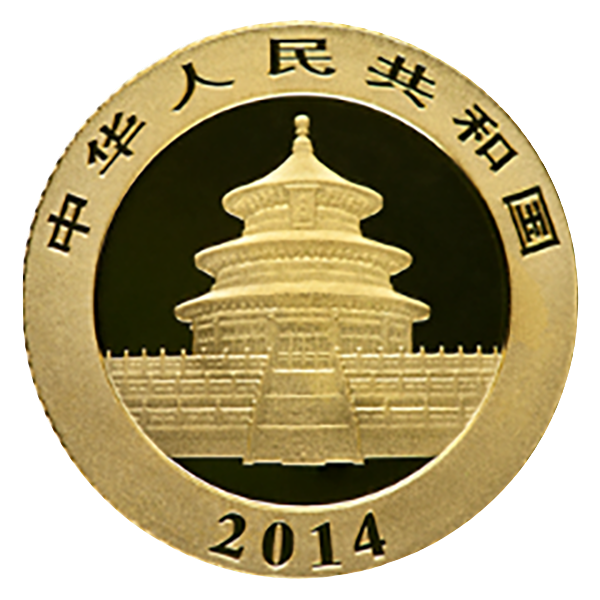 1/10 oz Chinese Gold Panda Coin (Circulated, Dates Vary)