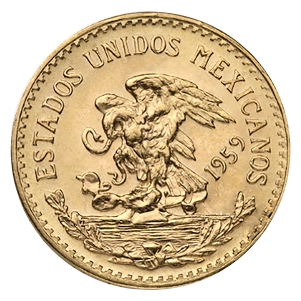 Mexican Gold 20 Peso Coin (Circulated, Dates Vary)