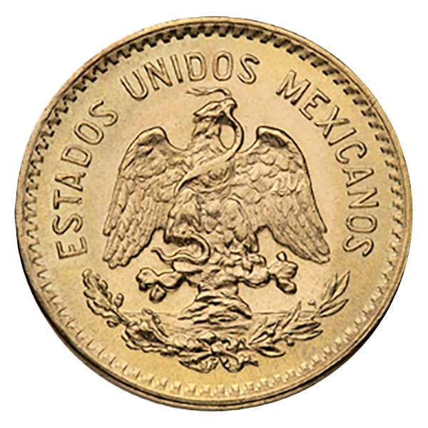 Mexican Gold 10 Peso Coin (Circulated, Dates Vary)