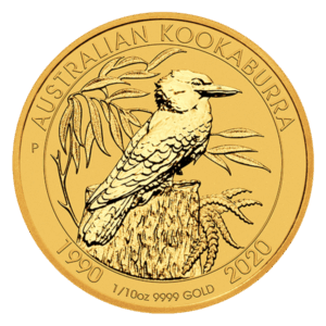 Kookaburra - 1/10 oz Australian Gold Coin (Circulated, Dates Vary)