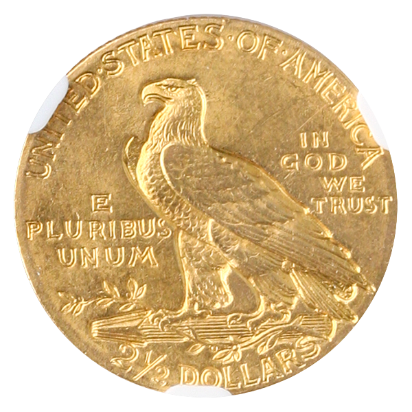 1908 $2 1/2 Indian NGC MS64 CAC