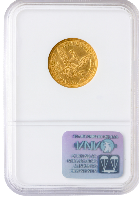 1858-C $5 LIBERTY NGC AU58 1858-C $5 LIBERTY NGC AU58