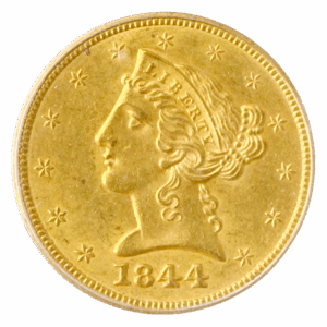 1844 $5 Liberty PCGS MS62 CAC