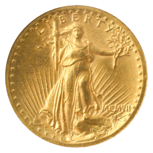 1907 $20 Saint Gaudens Wire Edge High Relief NGC MS63 CAC