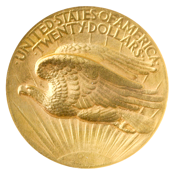 1907 $20 Saint Gaudens Wire Edge High Relief NGC MS63 CAC