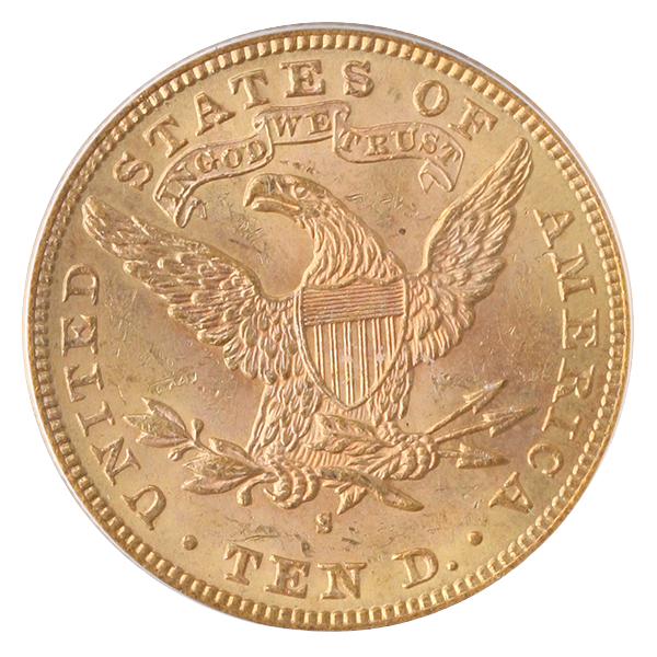 1886-S $10 Liberty PCGS MS63 CAC 1886-S $10 Liberty PCGS MS63 CAC
