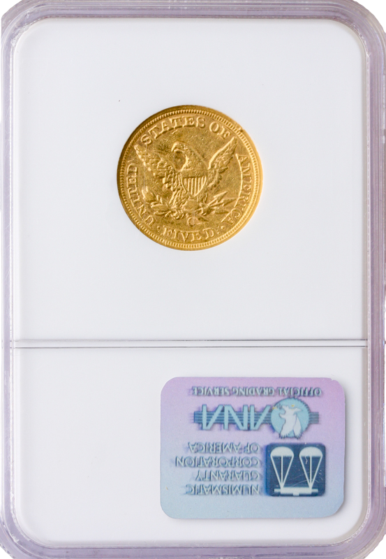 1859-C $5 Liberty NGC AU55 1859-C $5 Liberty NGC AU55