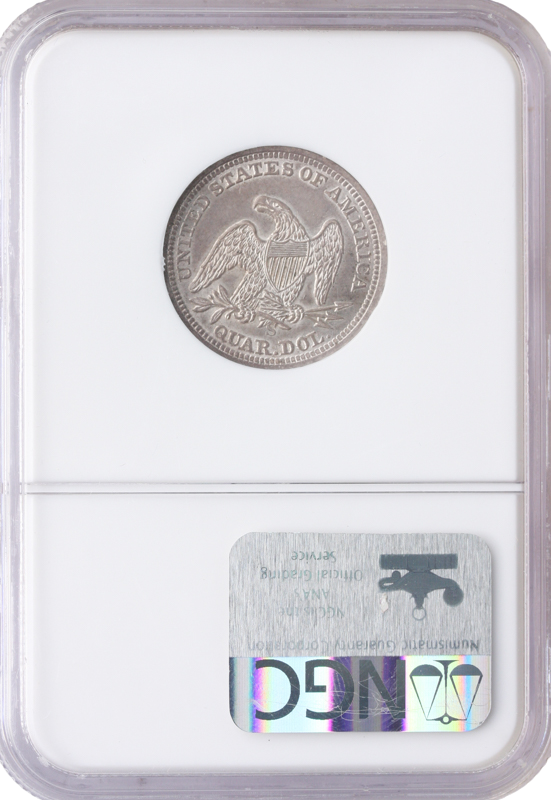 1857-S Standing Liberty Quarter No Motto NGC AU58 1857-S Standing Liberty Quarter No Motto NGC AU58