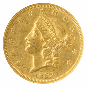 1852-O $20 Liberty NGC AU58 CAC