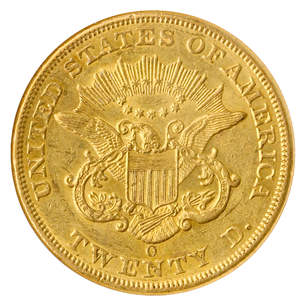 1852-O $20 Liberty NGC AU58 CAC