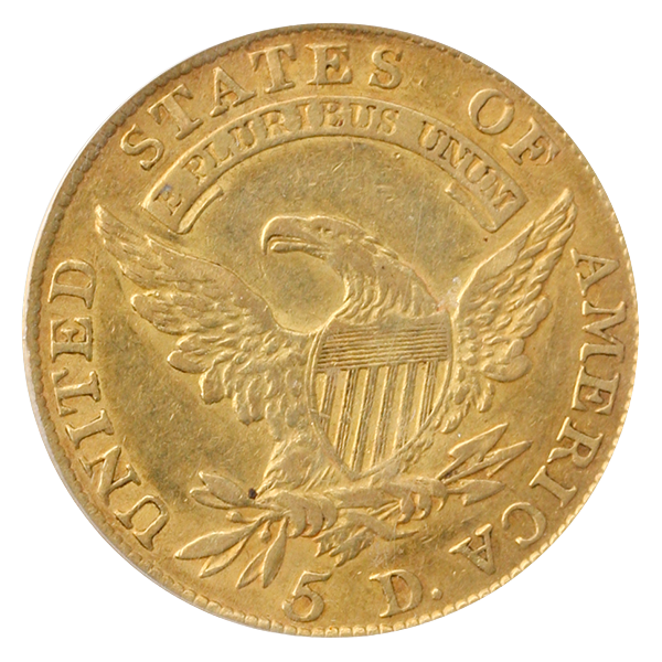 1810 $5 Capped Bust Large Date Large 5 PCGS AU50 CAC