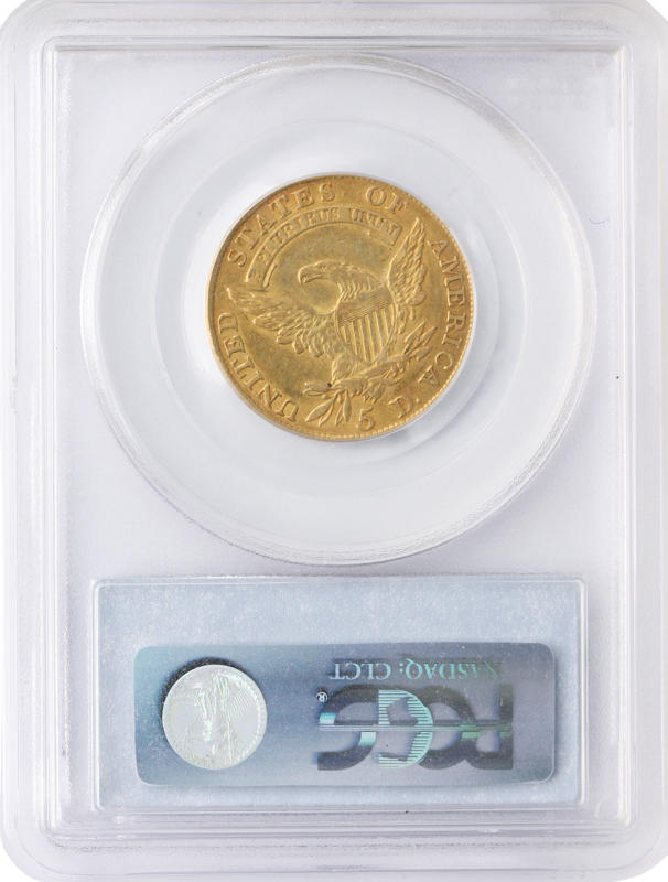 1810 $5 Capped Bust Large Date Large 5 PCGS AU50 CAC