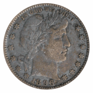 1896-S BARBER QUARTER PCGS VF25 CAC