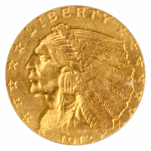 1913 $2 1/2 Indian PCGS MS63  CAC