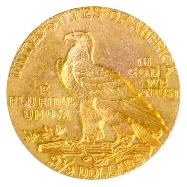 1913 $2 1/2 Indian PCGS MS63  CAC