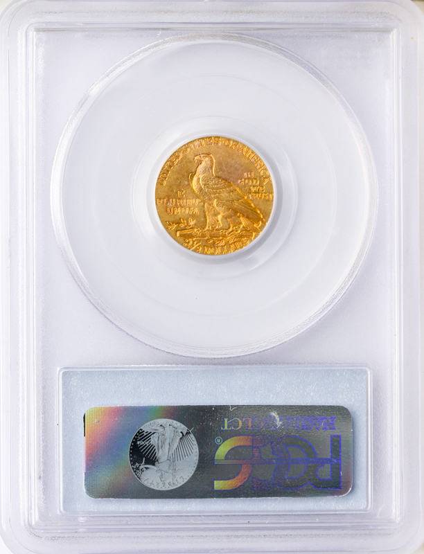 1913 $2 1/2 Indian PCGS MS63  CAC
