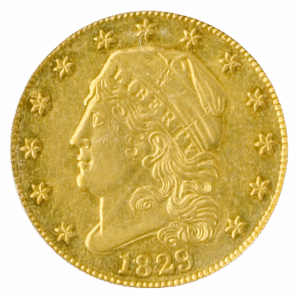 1829 $2.50 Capped Bust PCGS AU55