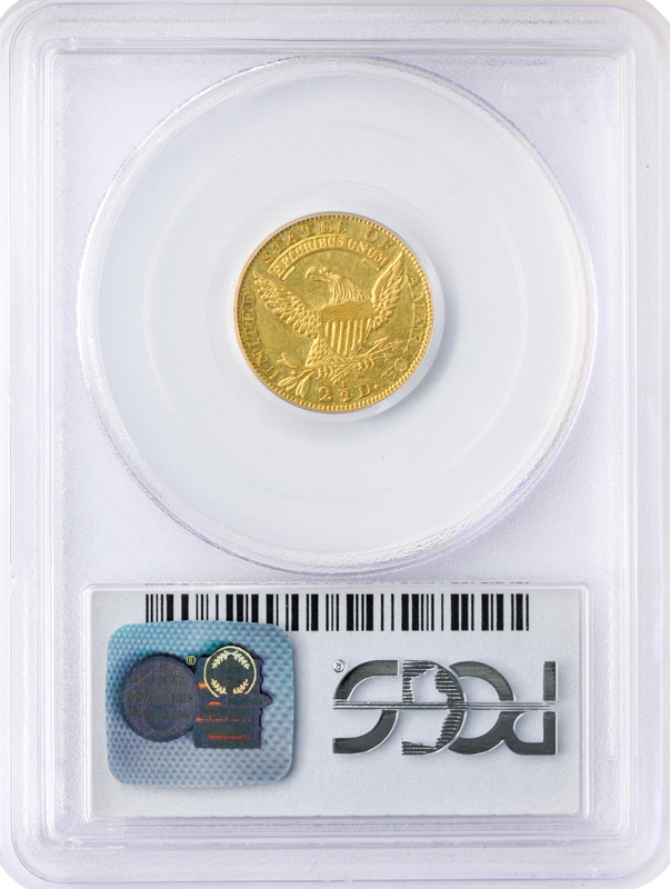 1829 $2.50 Capped Bust PCGS AU55