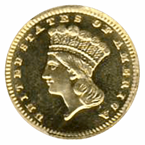 1887 $1 Gold Type III PCGS PR66 Cameo CAC +