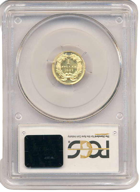 1887 $1 Gold Type III PCGS PR66 Cameo CAC +