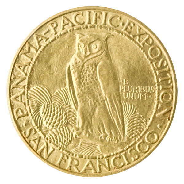 1915-S $50 Panama Pacific Round PCGS MS63 CAC