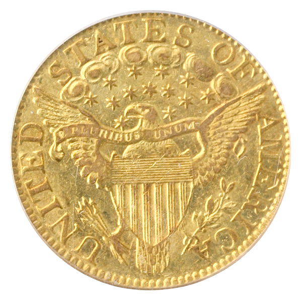1802/1 $5 Draped Bust PCGS AU53