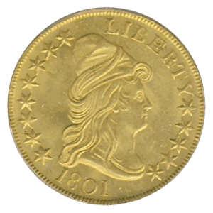 1801 $10 Draped Bust PCGS MS64 CAC