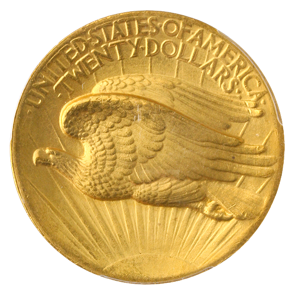 1907 $20 Saint Gaudens High Relief Flat Edge PCGS MS64 CAC +
