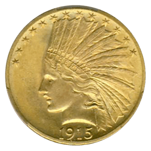 1915 $10 Indian CACG MS64