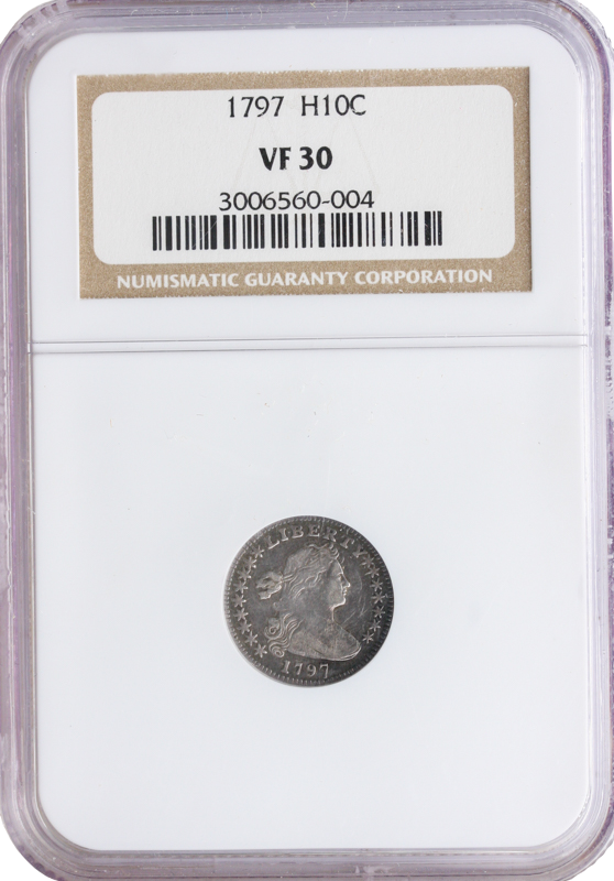 1797 Draped Bust HALF DIME NGC VF30