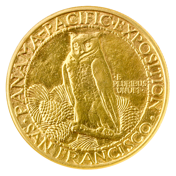 1915-S Panama Pacific $50 Round NGC AU58 CAC 1915-S Panama Pacific $50 Round NGC AU58 CAC