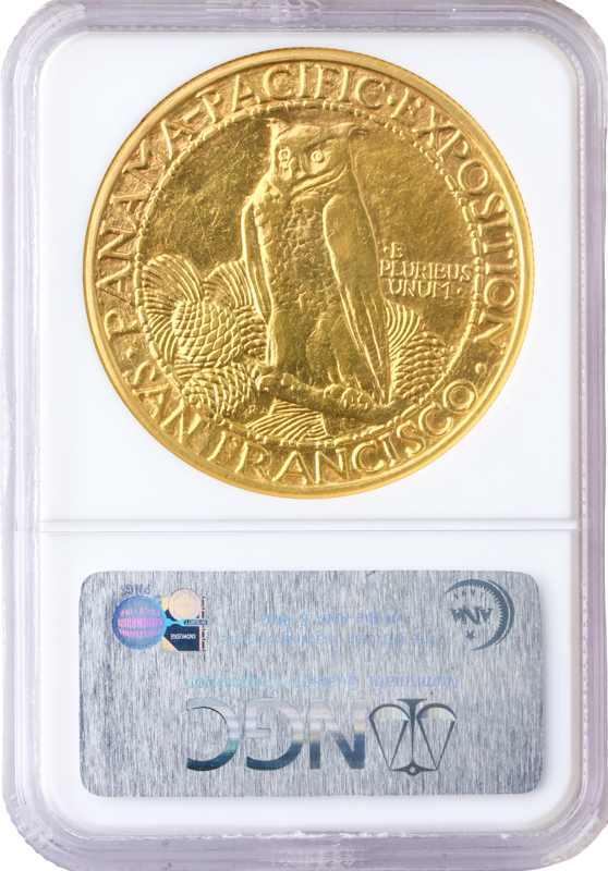 1915-S Panama Pacific $50 Round NGC AU58 CAC 1915-S Panama Pacific $50 Round NGC AU58 CAC